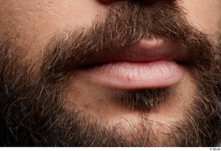 HD Face Skin Owen Reid bearded face lips mouth skin…